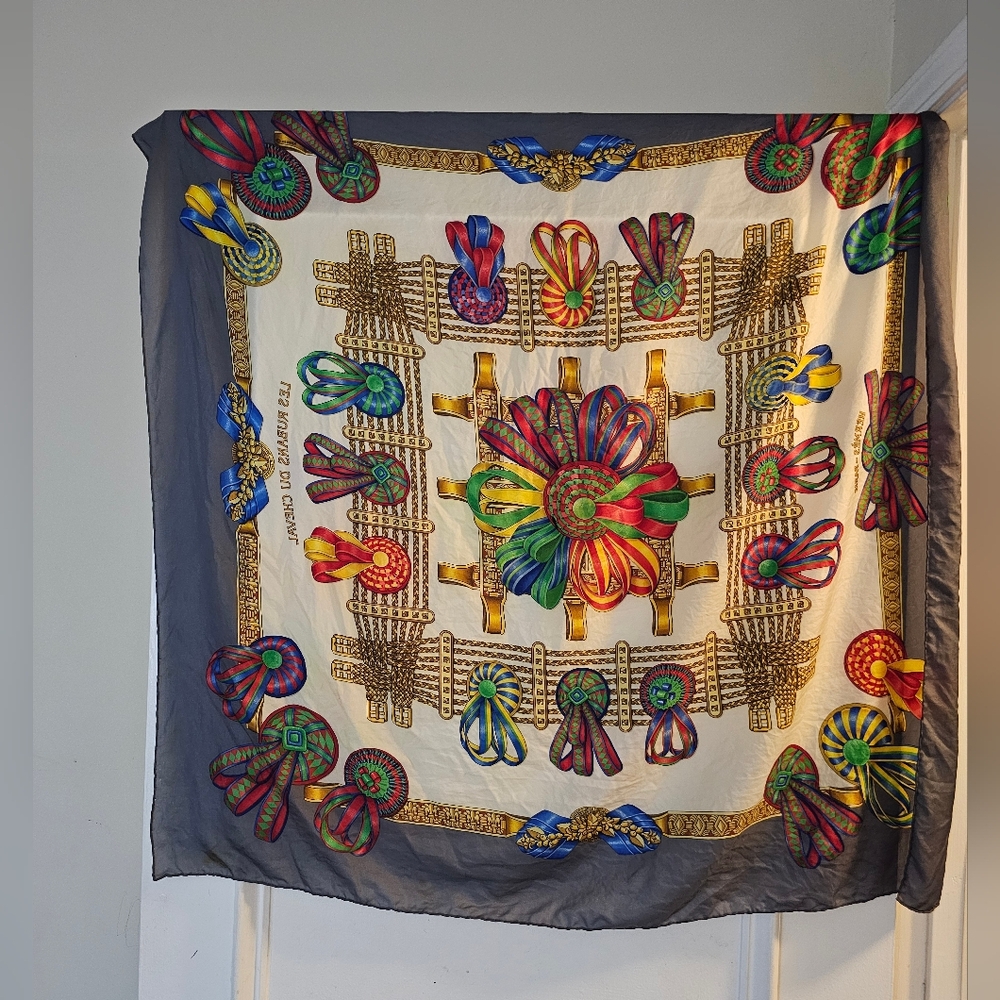Authentic HERMES Big " Silk Scarf